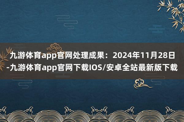 九游体育app官网处理成果：2024年11月28日-九游体育app官网下载IOS/安卓全站最新版下载